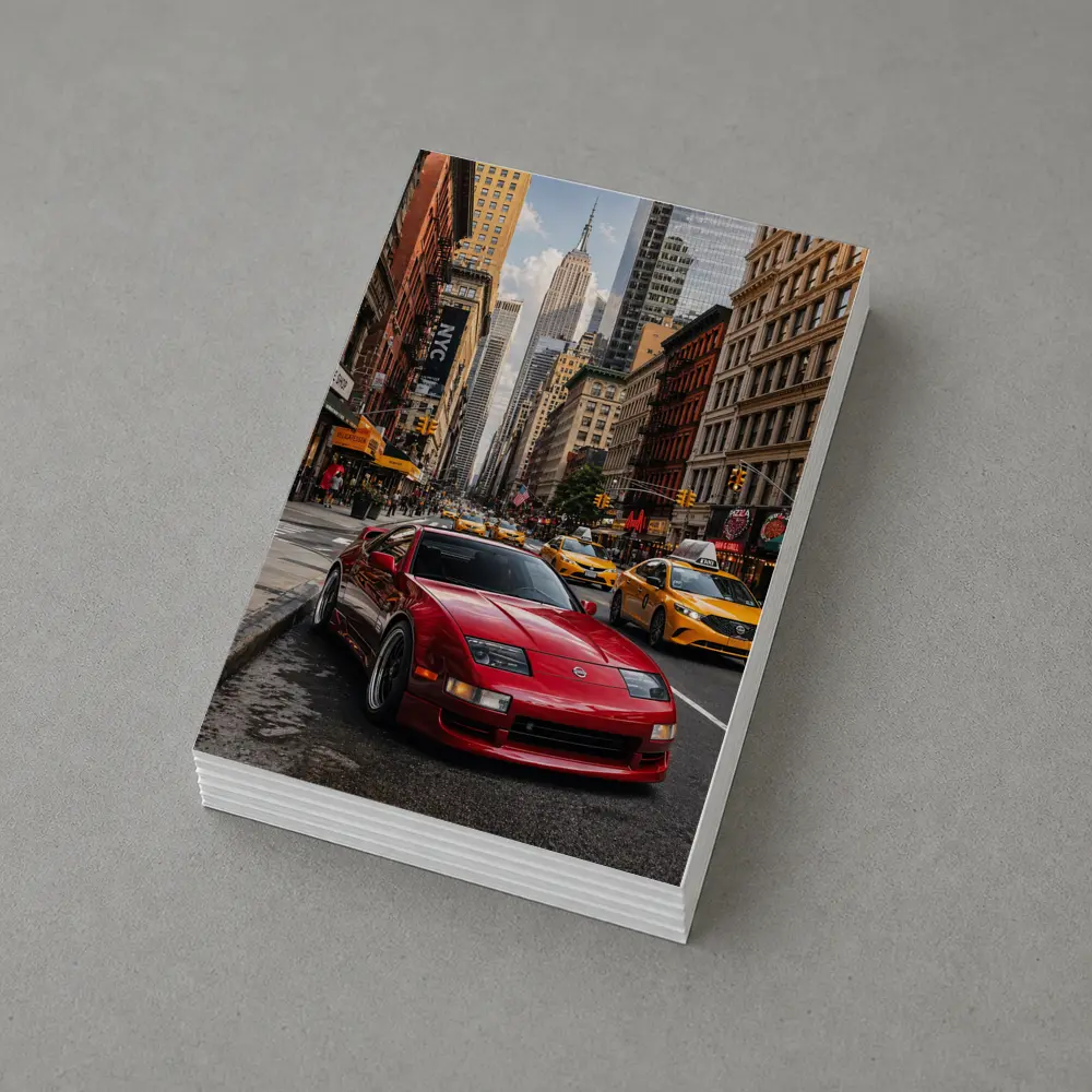 Nissan 300ZX Red Sports Car New York – Postcards