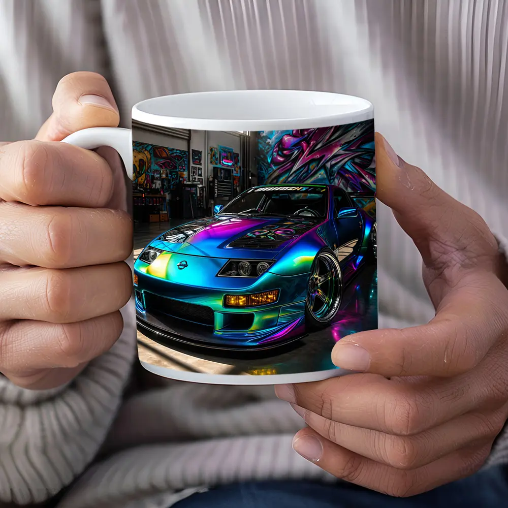 Nissan 300ZX Iridescent Wrap Garage Graffiti – Mugs