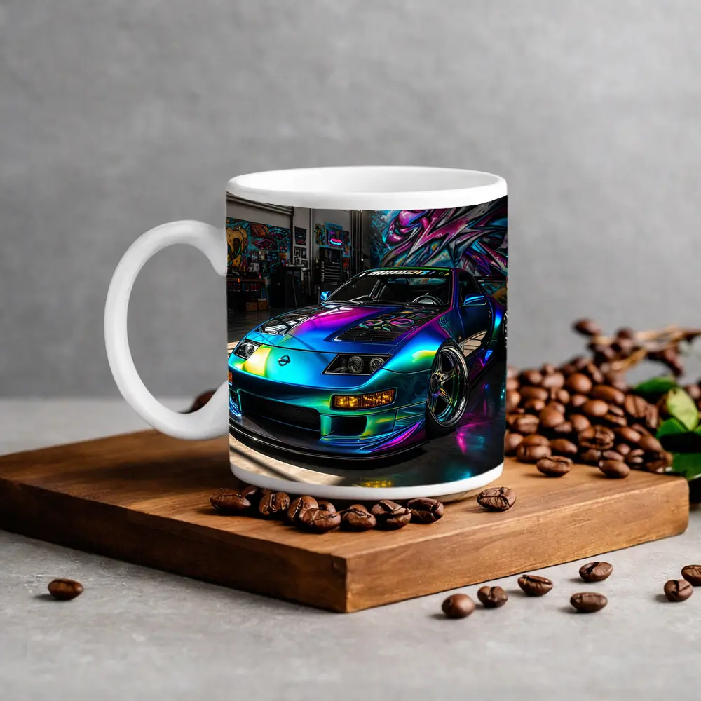 Nissan 300ZX Iridescent Wrap Garage Graffiti – Mugs