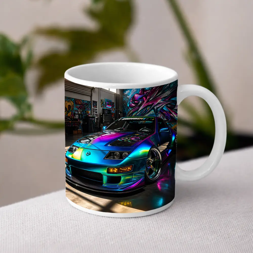Nissan 300ZX Iridescent Wrap Garage Graffiti – Mugs