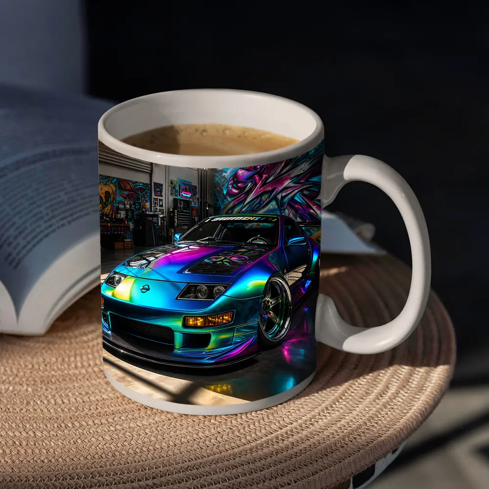 Nissan 300ZX Iridescent Wrap Garage Graffiti – Mugs