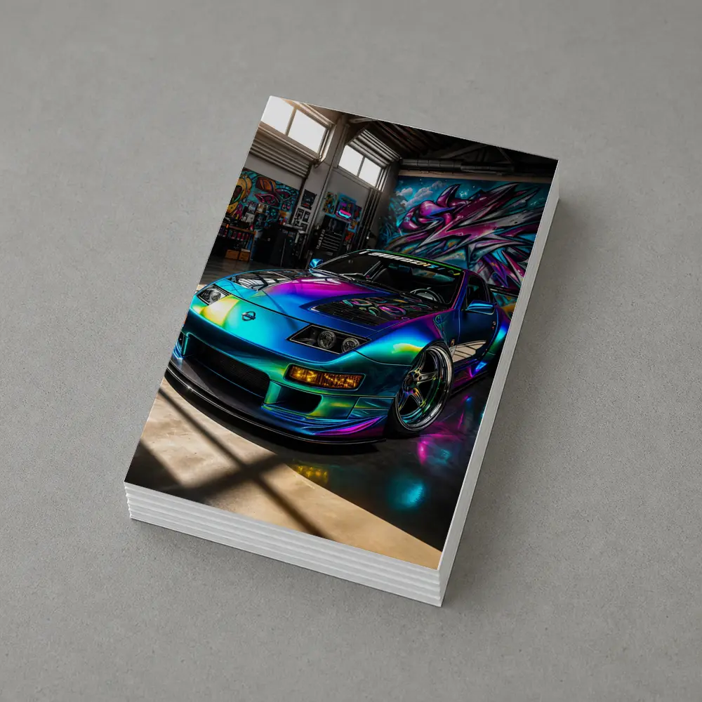 Nissan 300ZX Iridescent Wrap Garage Graffiti – Postcards