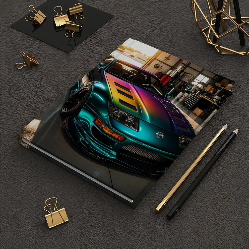 Nissan 300ZX Rainbow Paint Garage Shot – Notebooks