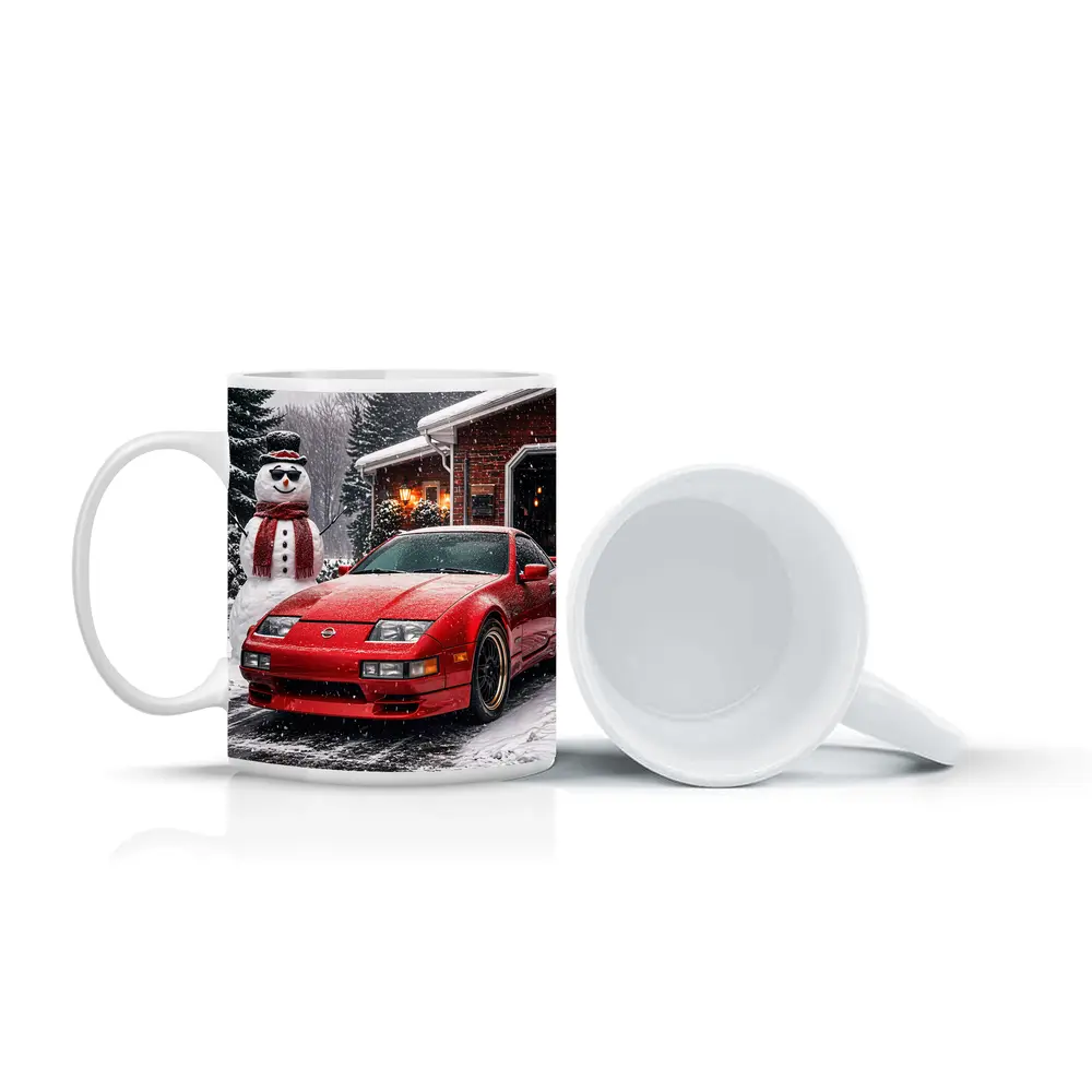 Nissan 300ZX Red Sports Car Winter Snow – Mugs