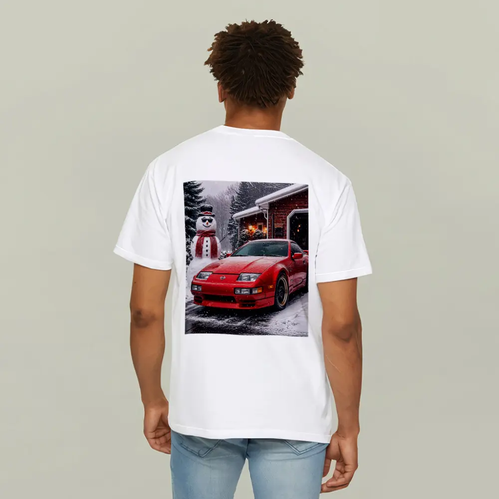 Nissan 300ZX Red Sports Car Winter Snow – T-Shirts