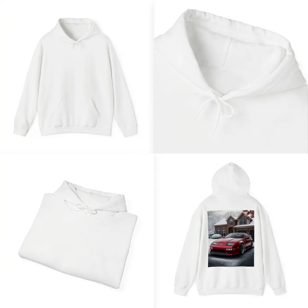 Nissan 300ZX Red Sports Car Winter Snow – Hoodies