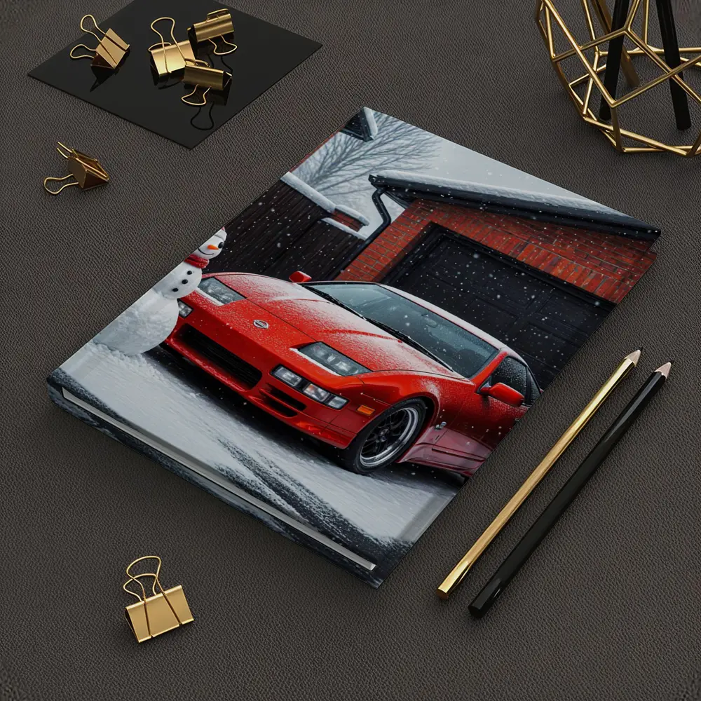 Nissan 300ZX Red Sports Car Winter Snow – Notebooks