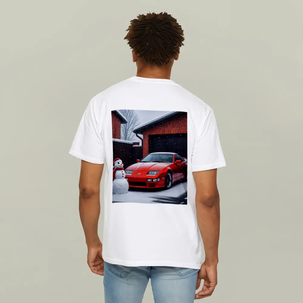 Nissan 300ZX Red Sports Car Winter Snow – T-Shirts