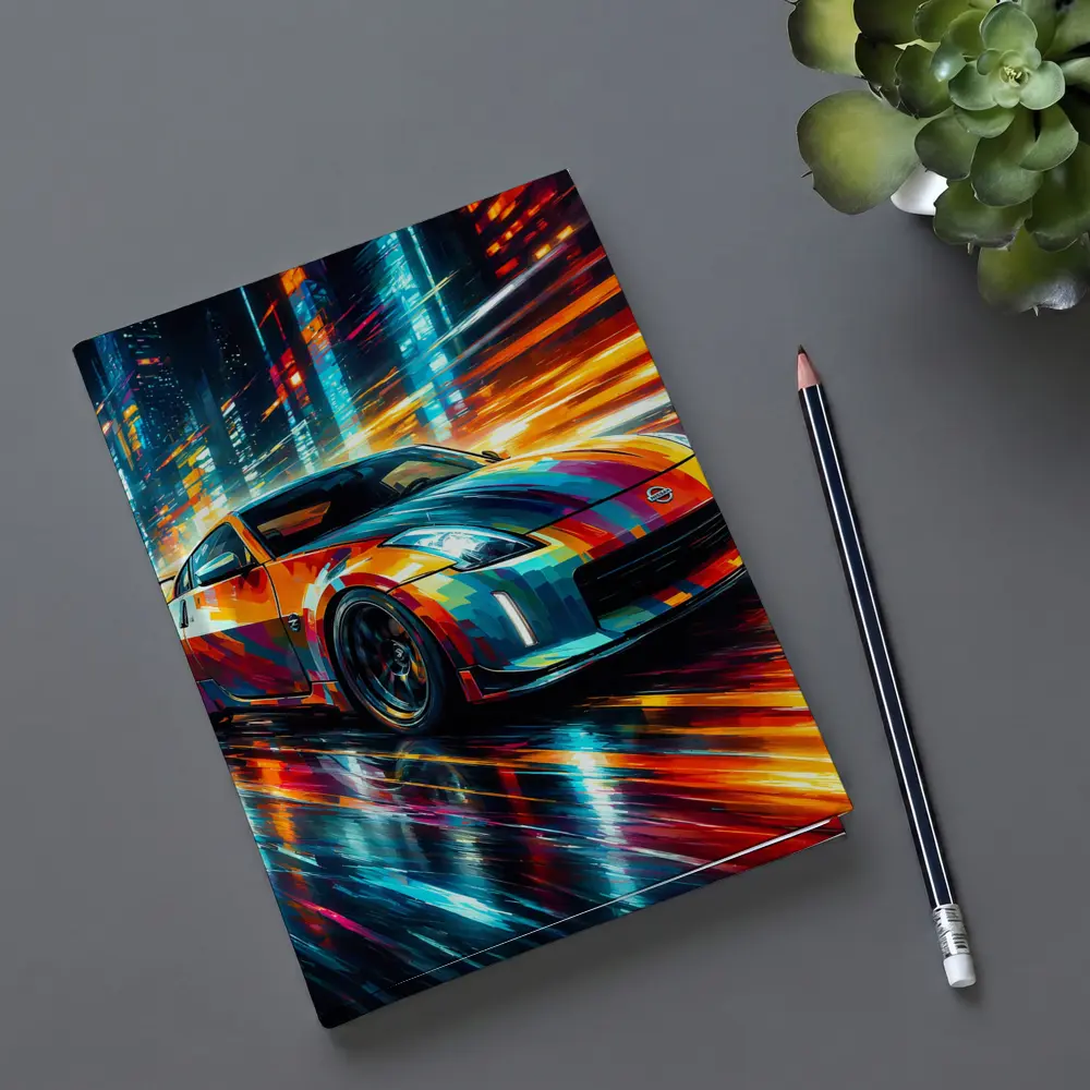Nissan 350Z Colorful Art City Night – Notebooks