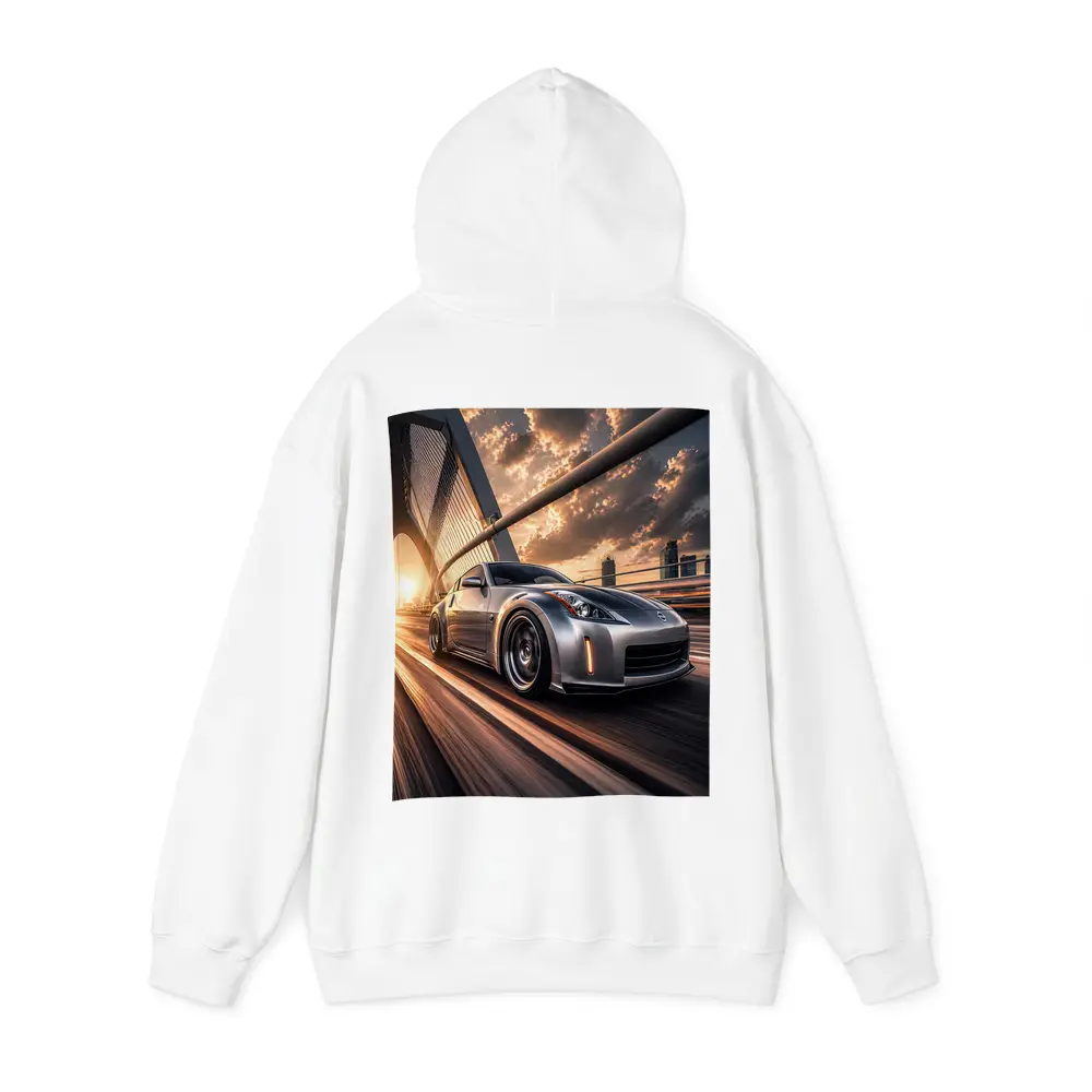 Nissan 350Z Silver Bridge Sunset Drive – Hoodies