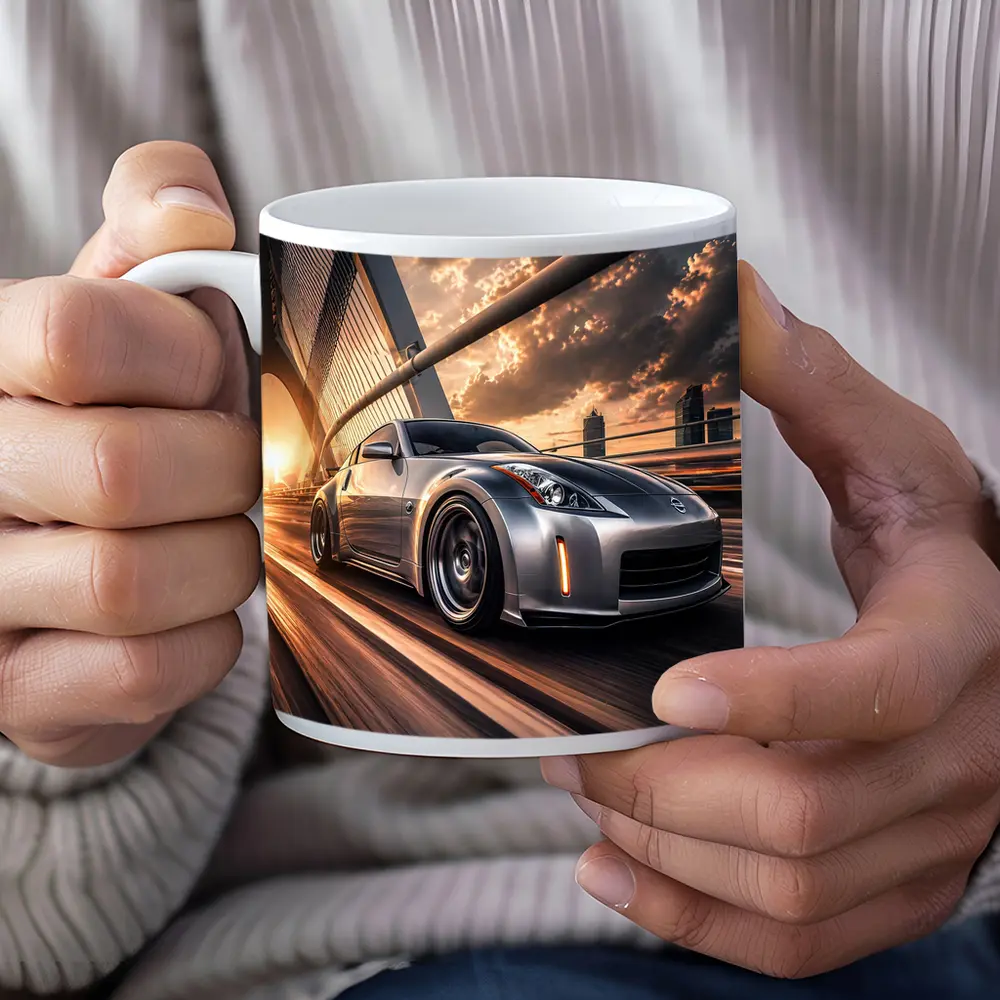Nissan 350Z Silver Bridge Sunset Drive – Mugs