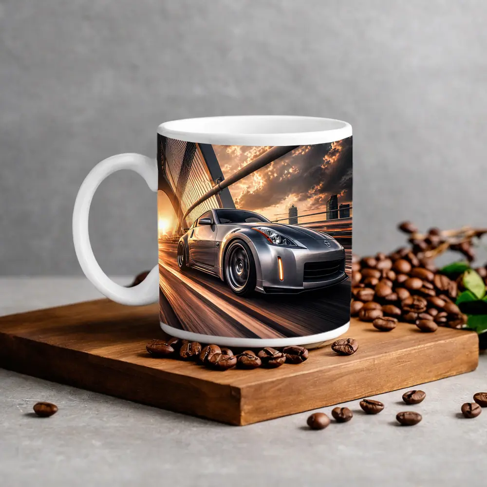 Nissan 350Z Silver Bridge Sunset Drive – Mugs