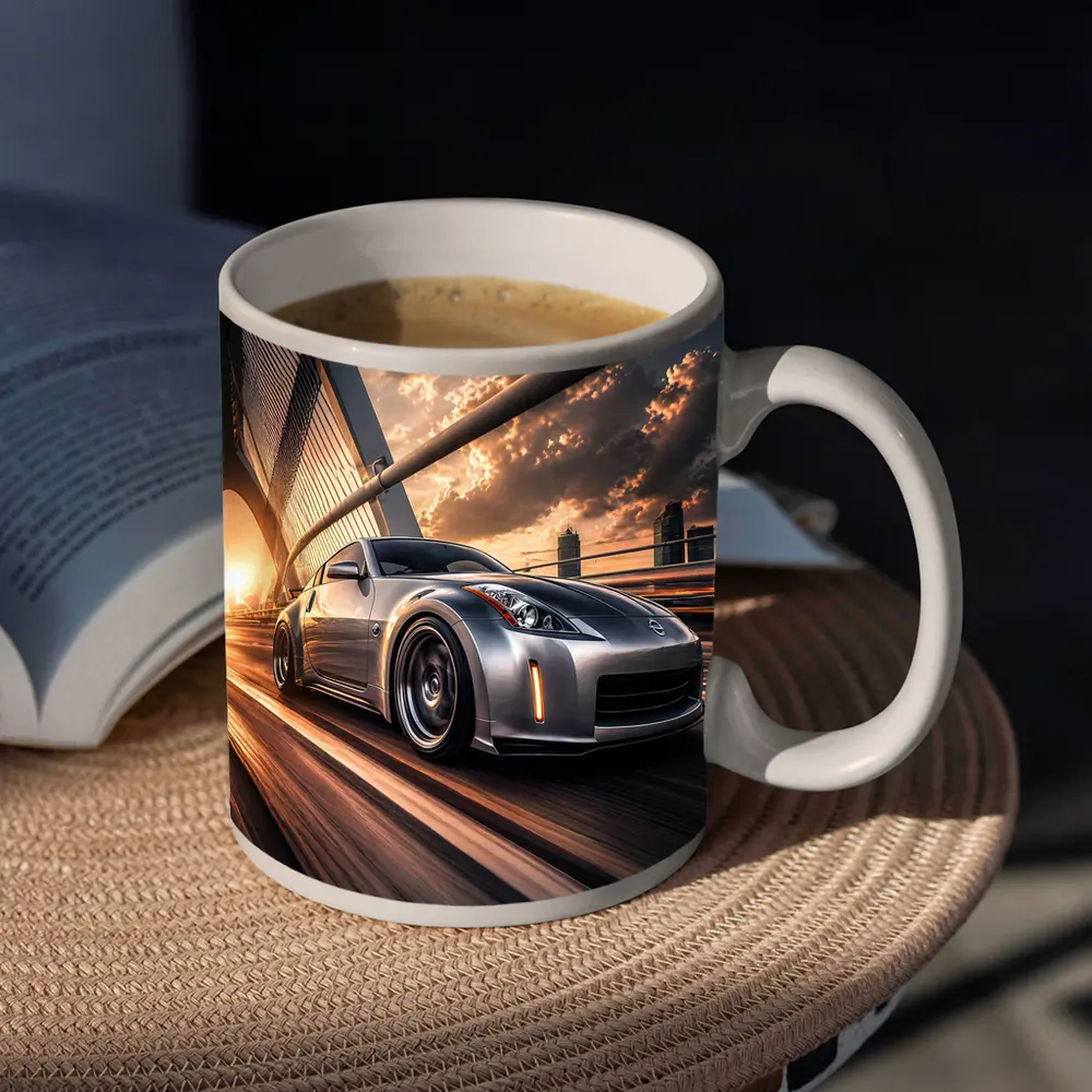 Nissan 350Z Silver Bridge Sunset Drive – Mugs
