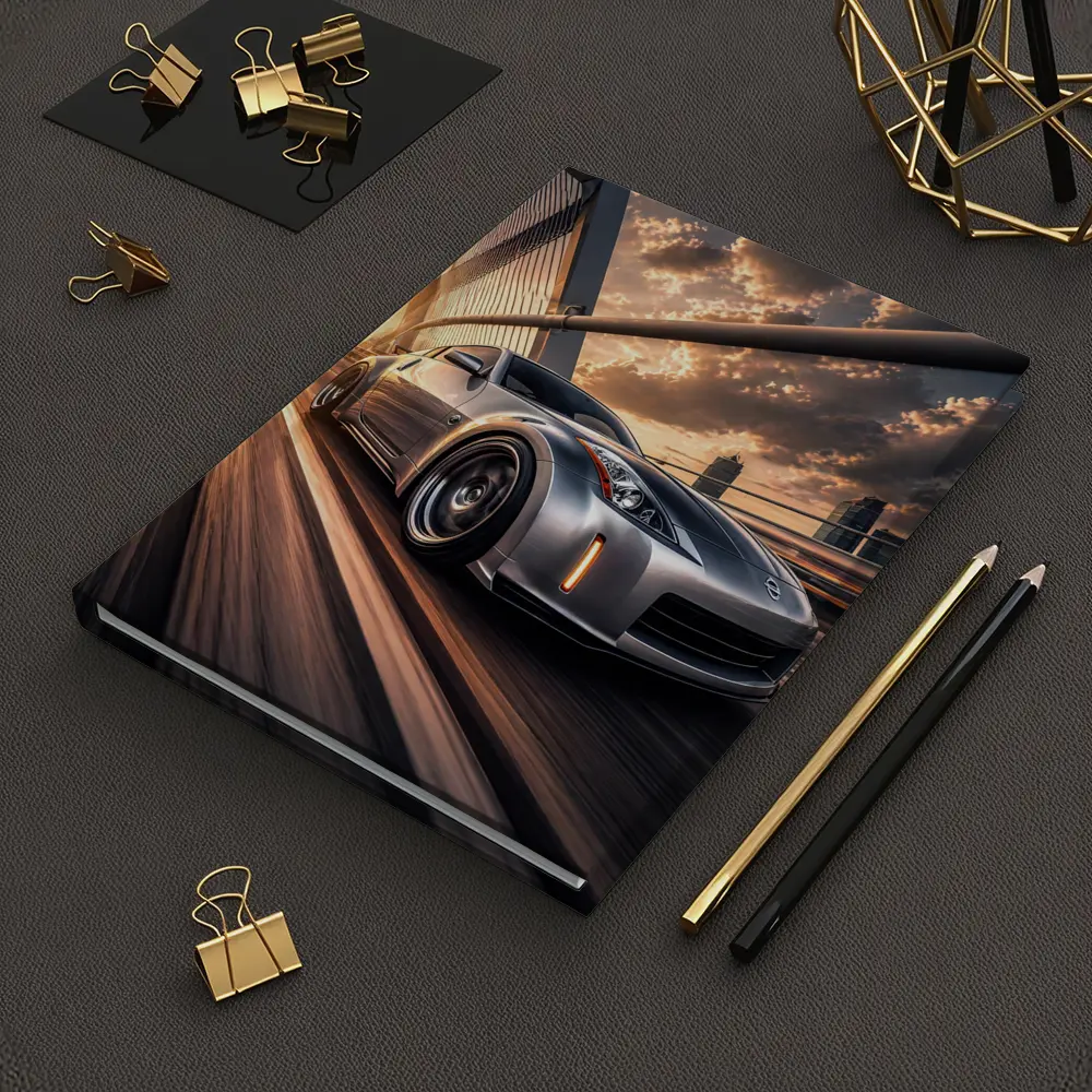 Nissan 350Z Silver Bridge Sunset Drive – Notebooks