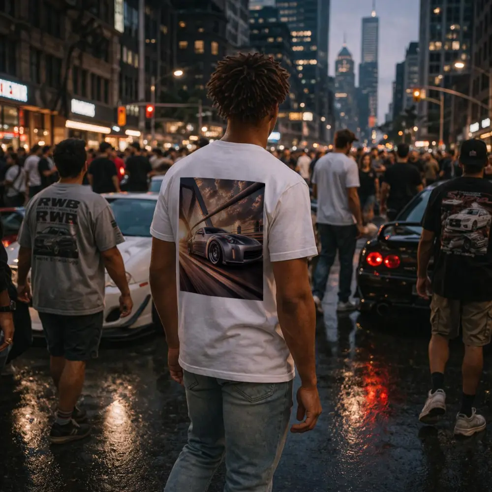 Nissan 350Z Silver Bridge Sunset Drive – T-Shirts