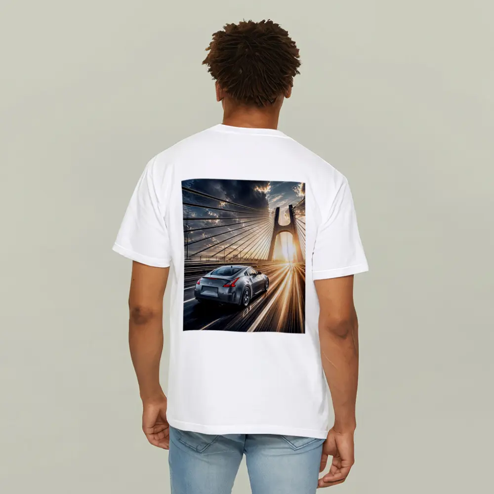 Nissan 370Z Racing Across Sunset Bridge – T-Shirts