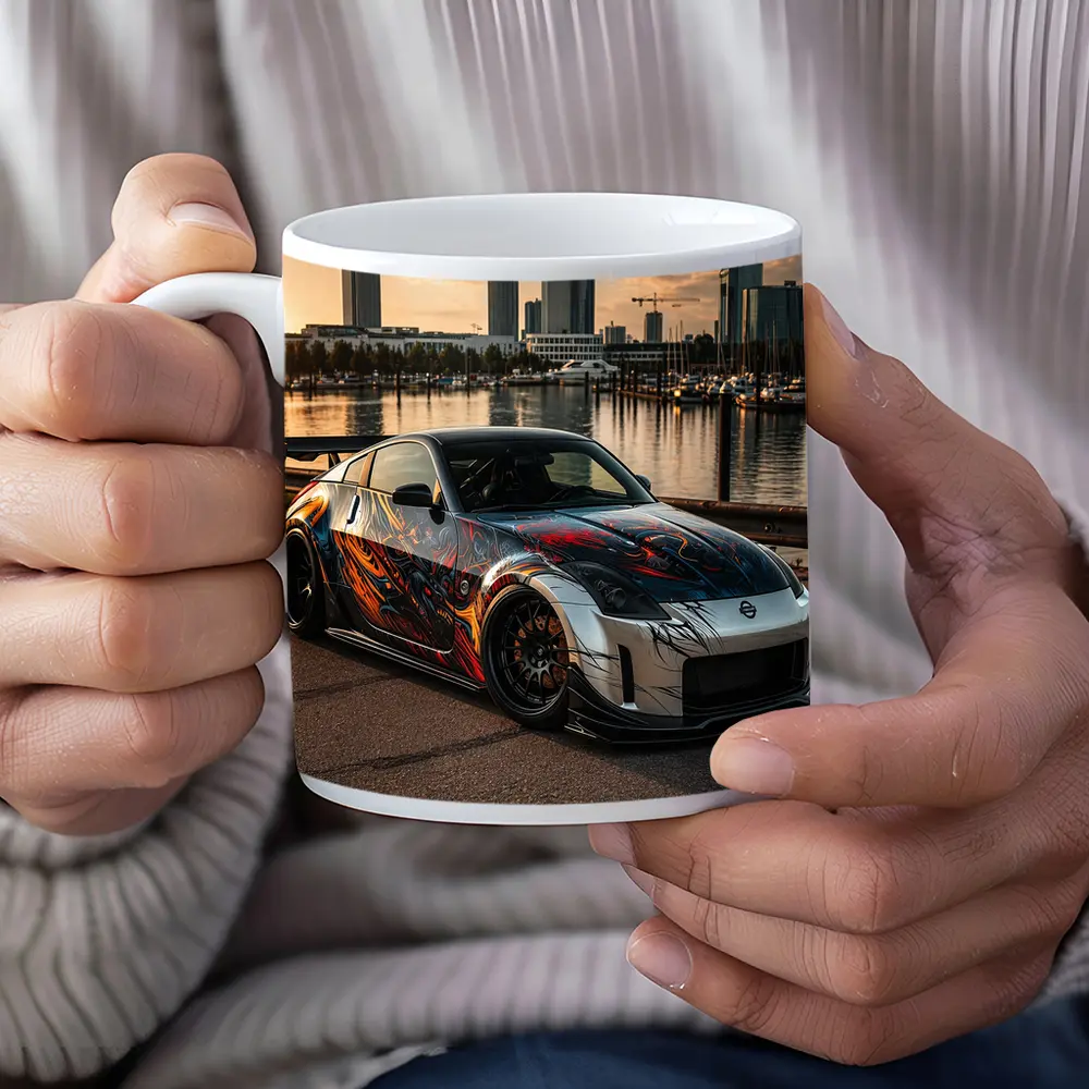 Nissan 350Z Custom Paint Cityscape Waterfront – Mugs