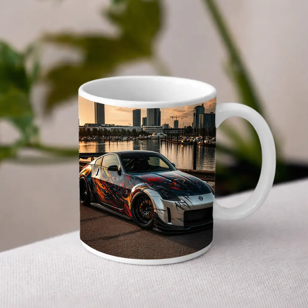 Nissan 350Z Custom Paint Cityscape Waterfront – Mugs