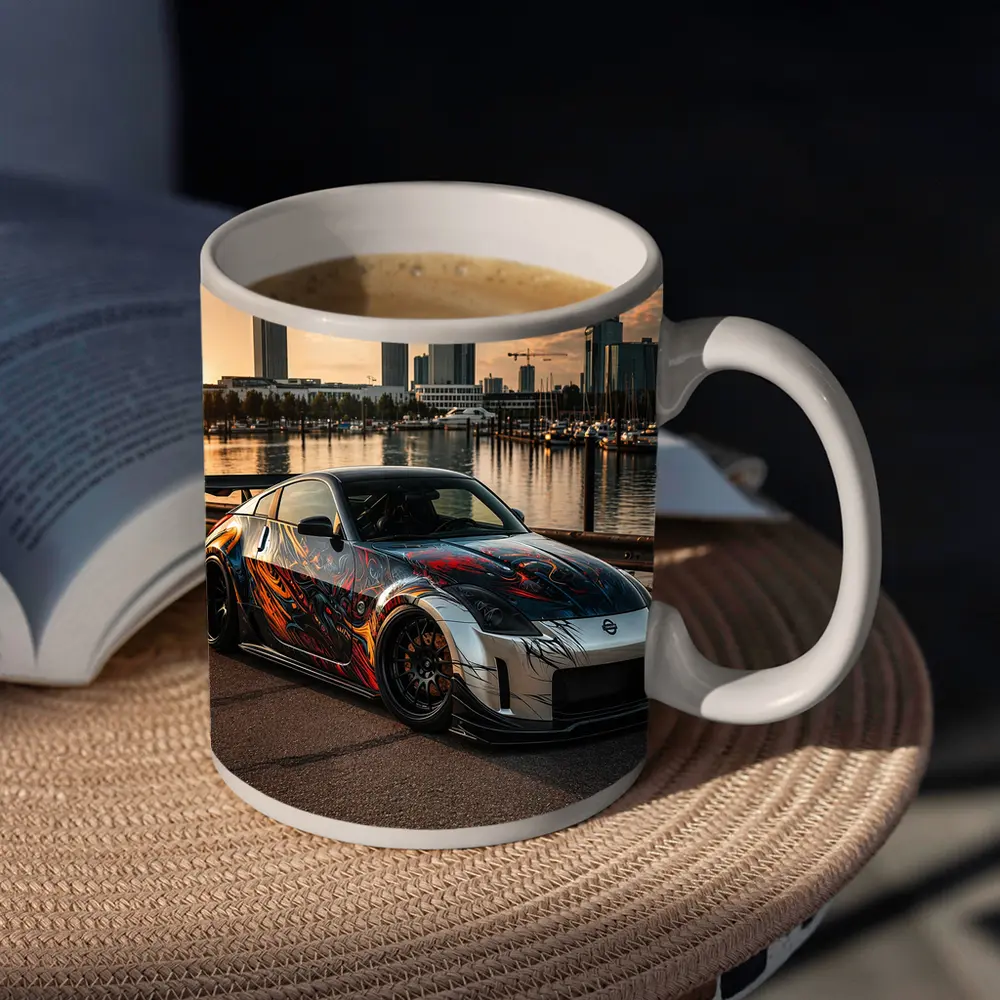 Nissan 350Z Custom Paint Cityscape Waterfront – Mugs