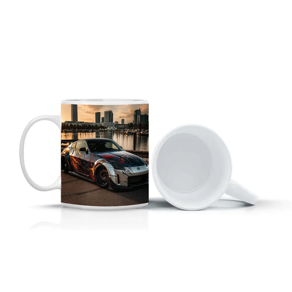 Nissan 350Z Custom Paint Cityscape Waterfront – Mugs