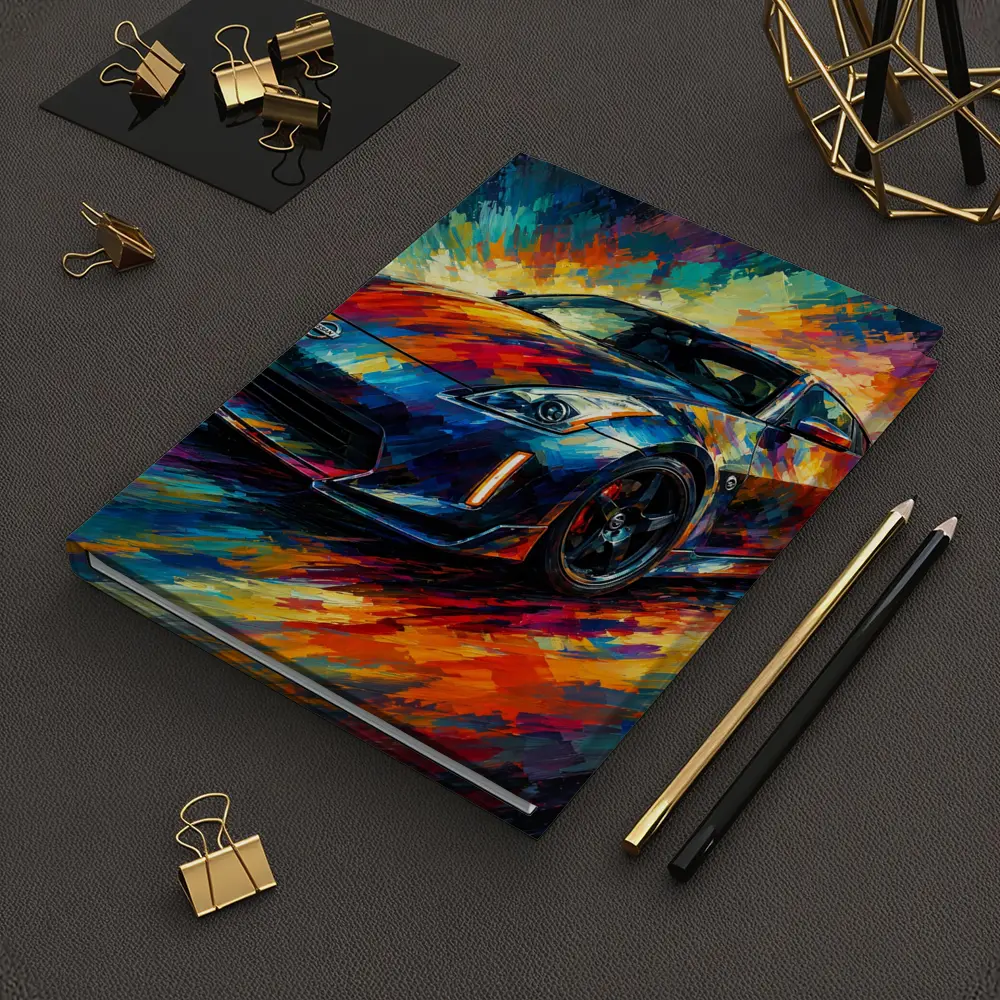 Nissan 350Z Impressionist Colorful Sports Car Art – Notebooks