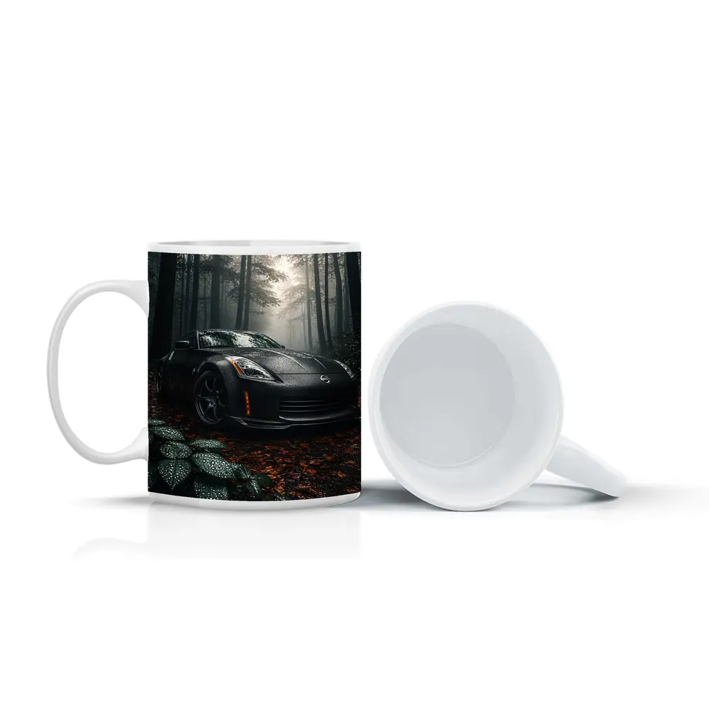 Nissan 350Z Black Wet Forest Night – Mugs