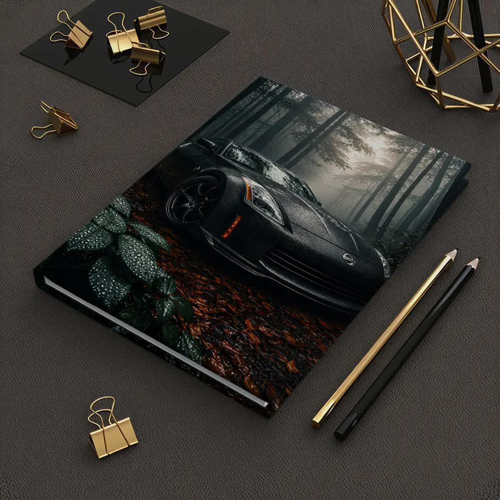 Nissan 350Z Black Wet Forest Night – Notebooks