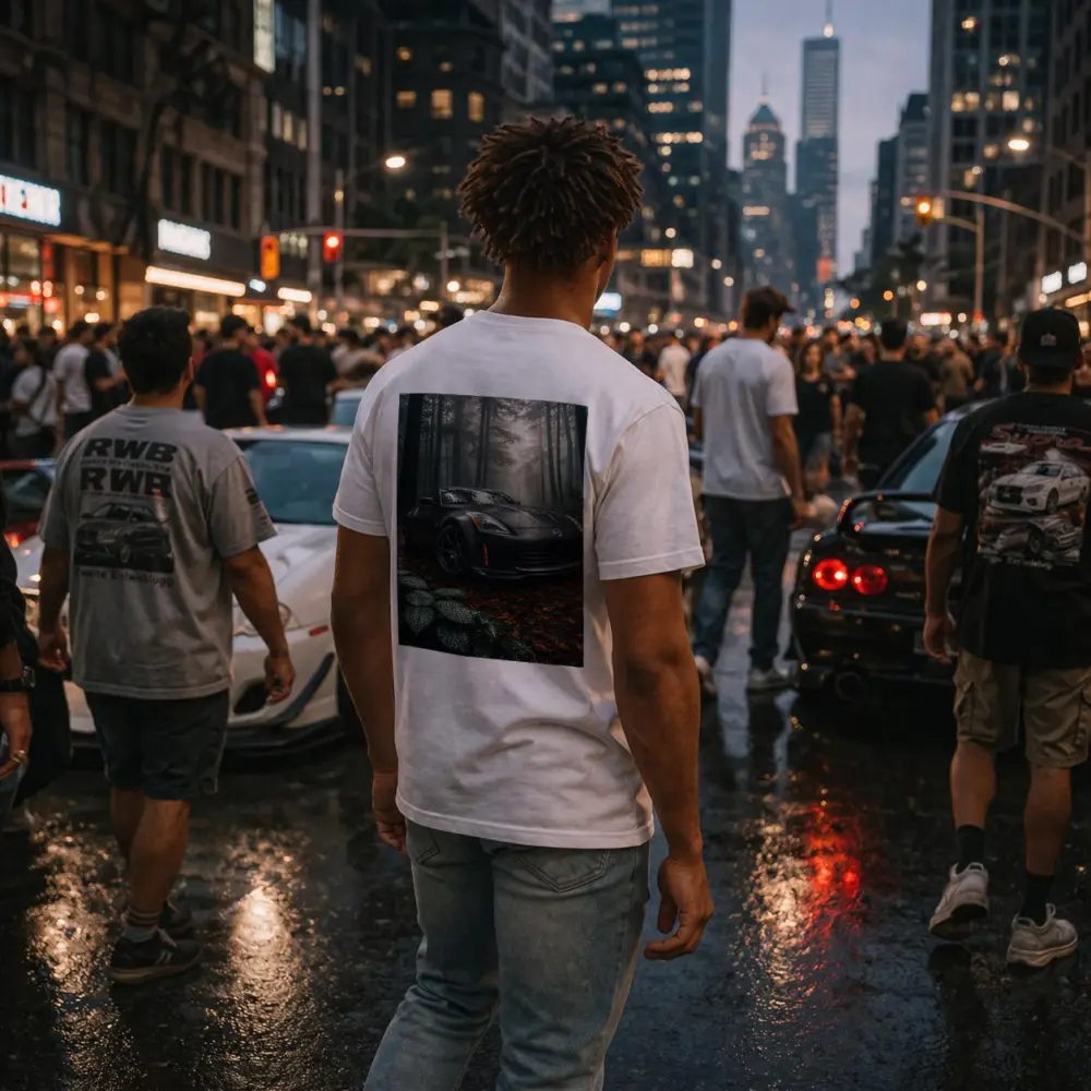 Nissan 350Z Black Wet Forest Night – T-Shirts