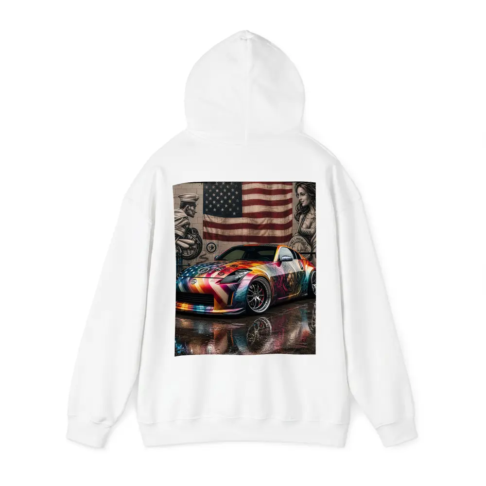 Nissan 350Z Custom Wrap American Flag Graffiti – Hoodies