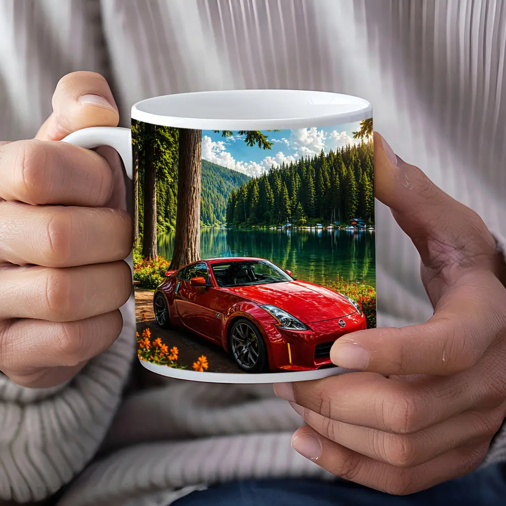 Nissan 350Z Red Sports Car Lake Forest – Mugs
