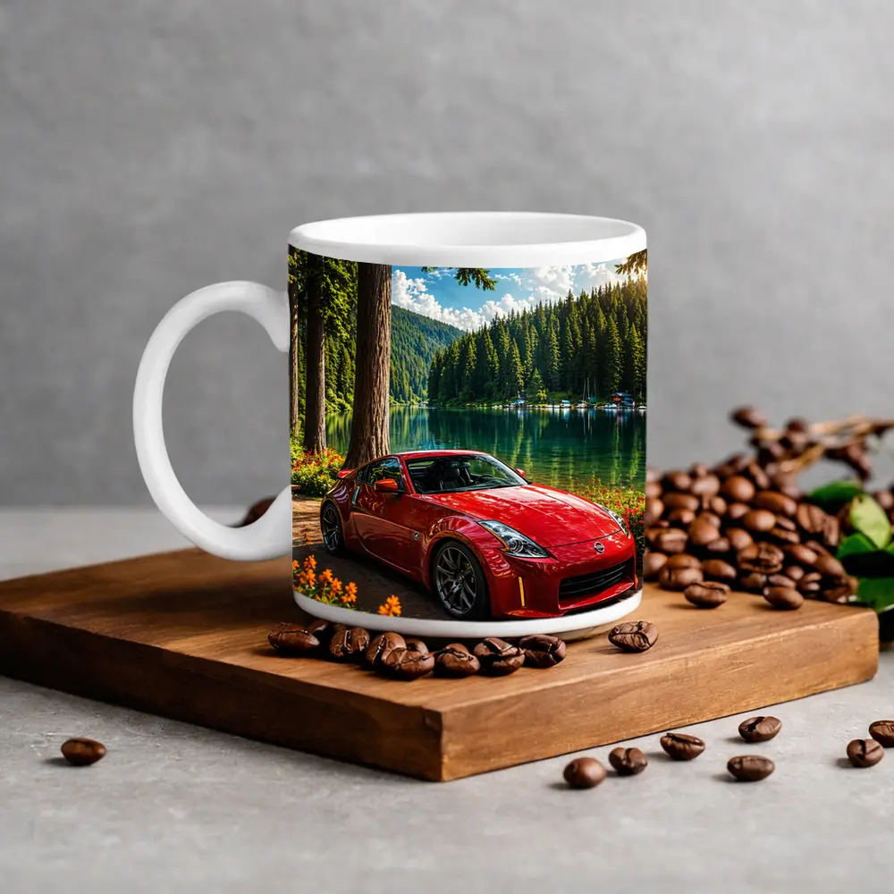 Nissan 350Z Red Sports Car Lake Forest – Mugs