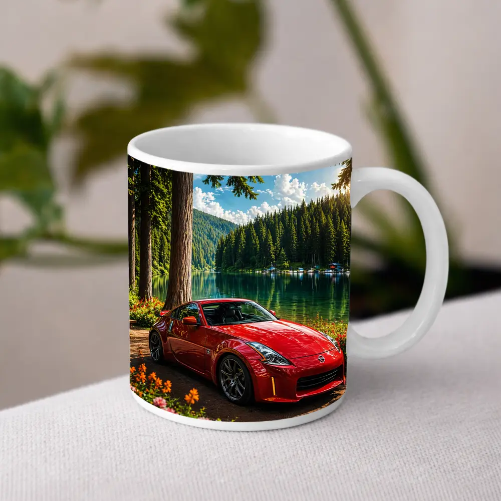 Nissan 350Z Red Sports Car Lake Forest – Mugs