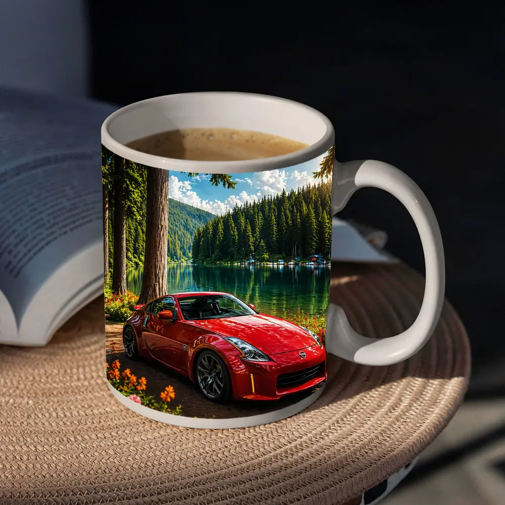 Nissan 350Z Red Sports Car Lake Forest – Mugs
