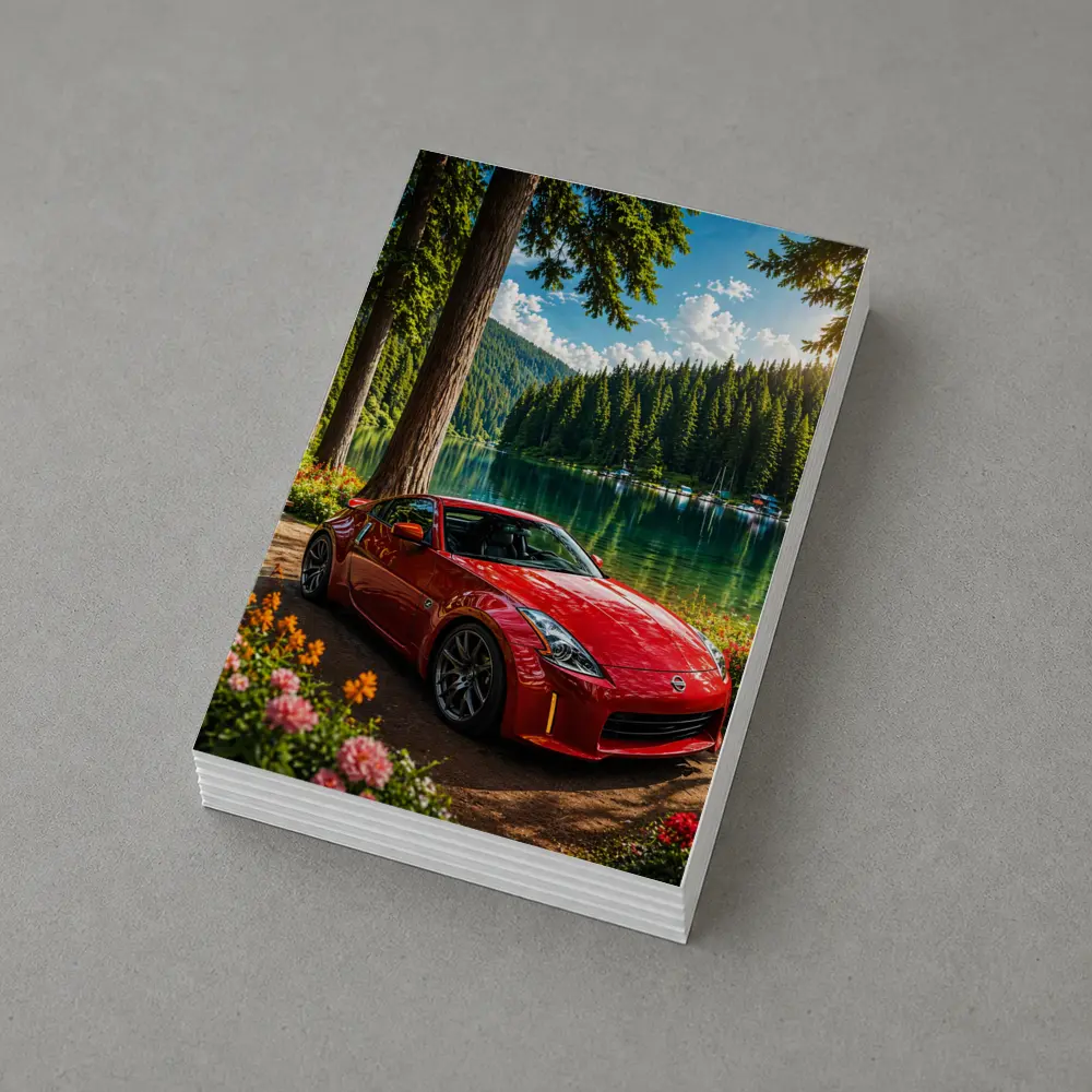 Nissan 350Z Red Sports Car Lake Forest – Postcards
