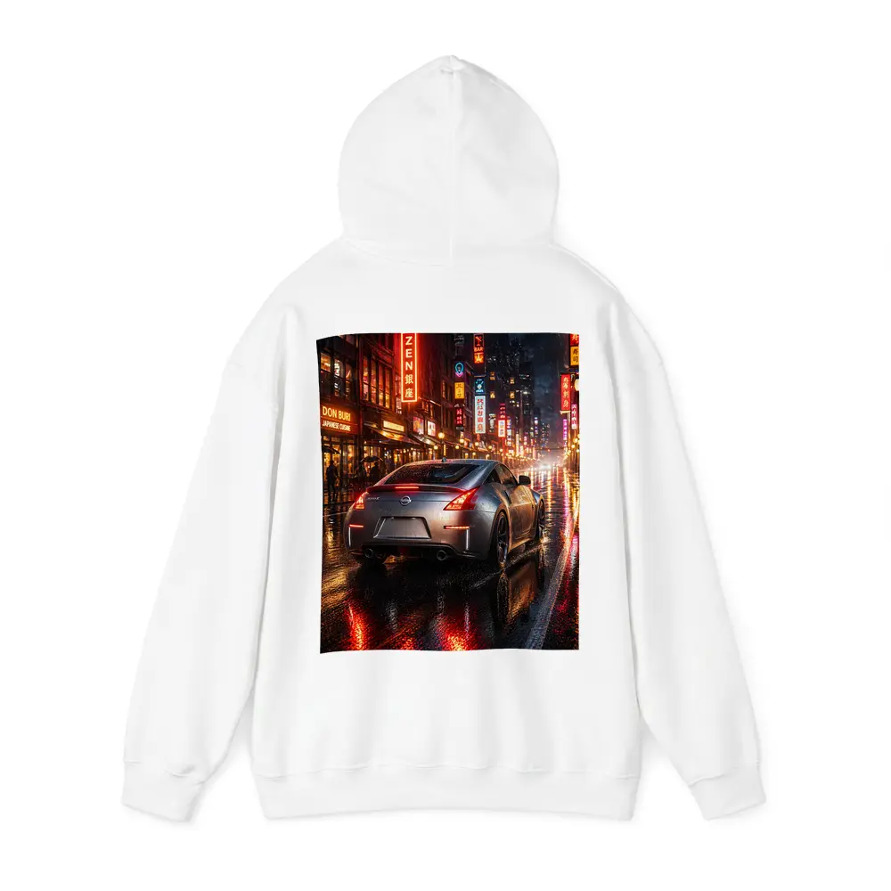 Nissan 350Z Rainy Neon City Night – Hoodies