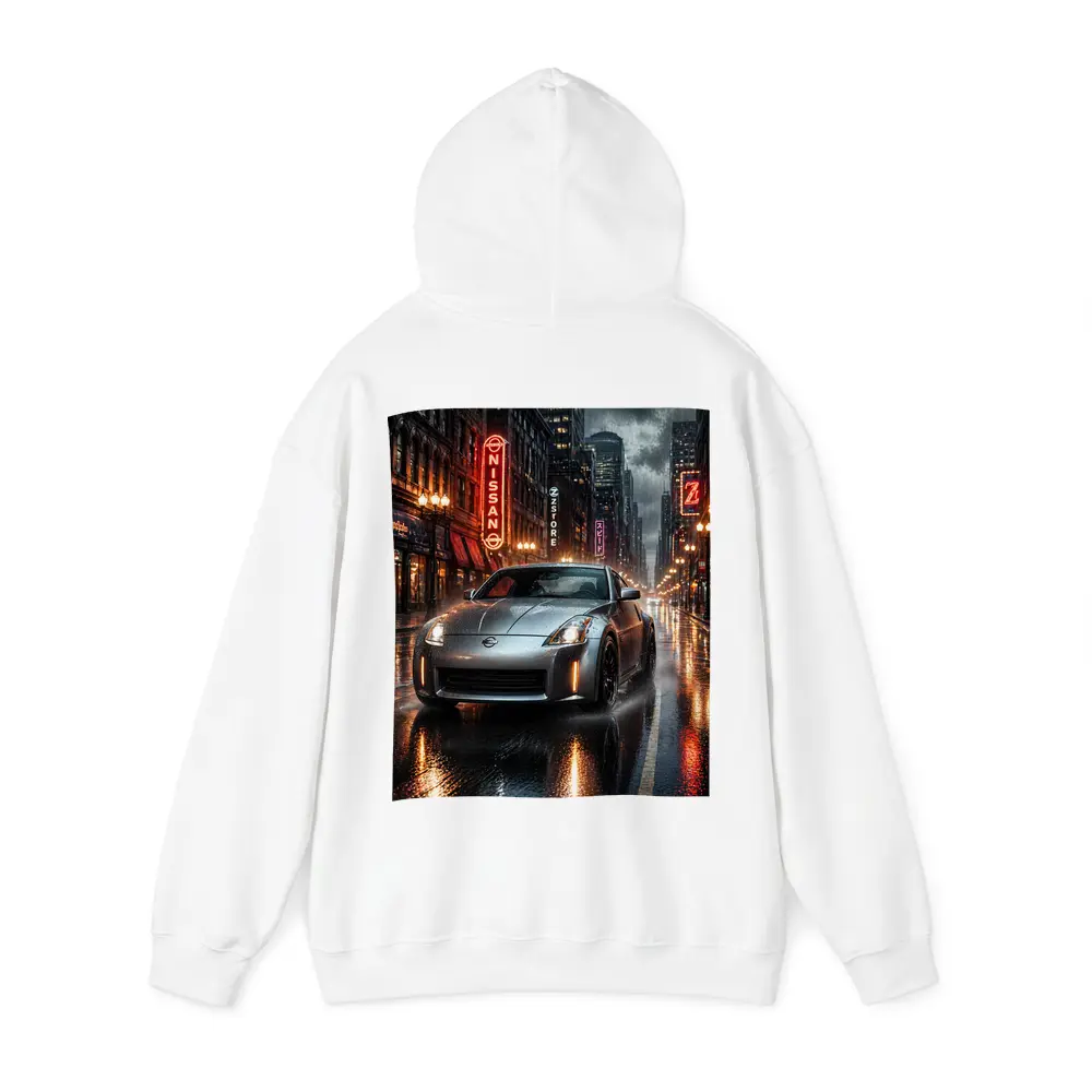 Nissan 350Z Rainy Neon City Night – Hoodies
