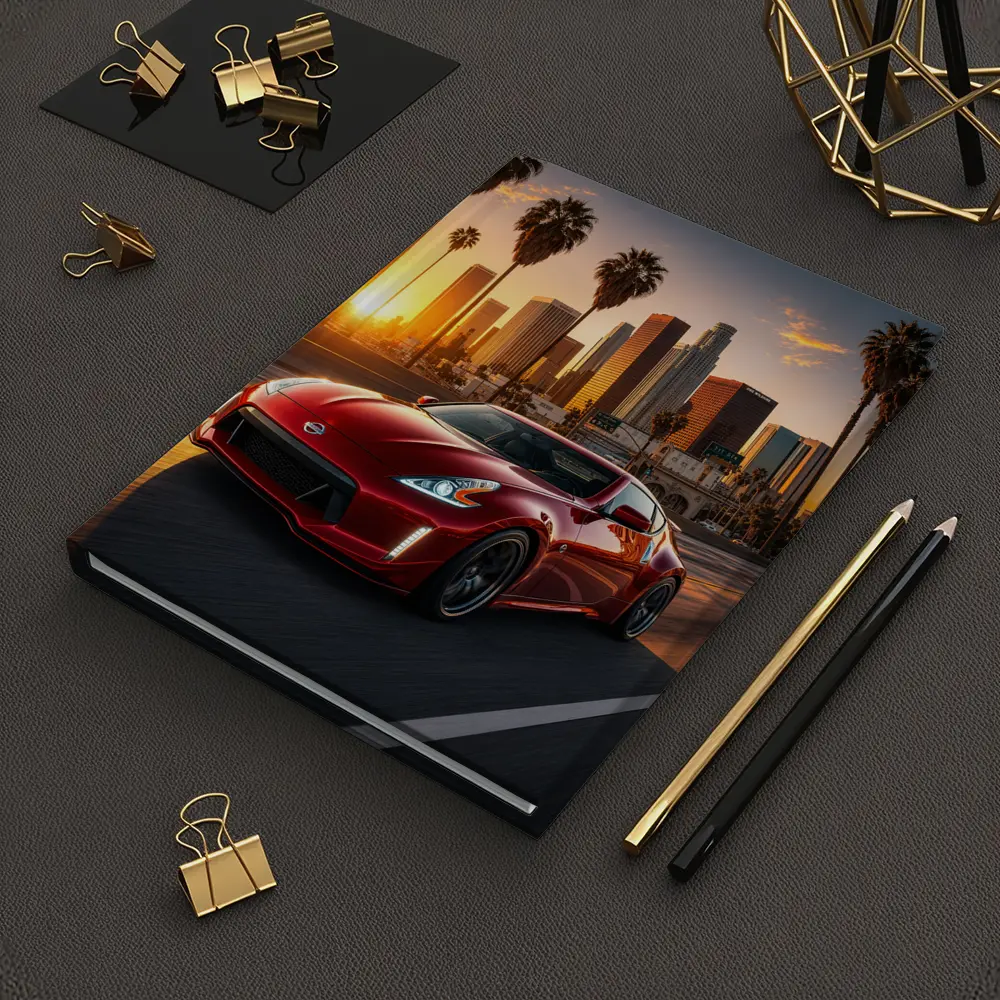 Nissan 370Z Red Los Angeles Sunset Drive – Notebooks