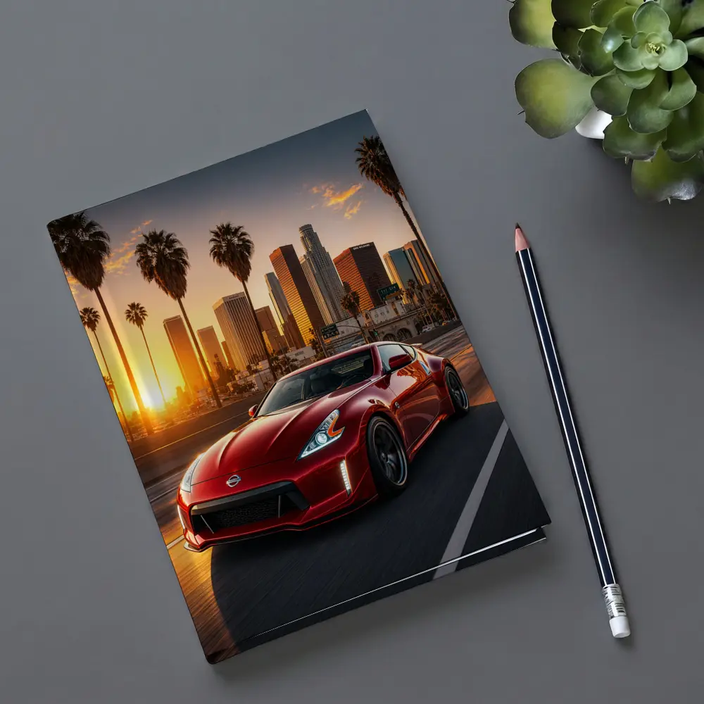 Nissan 370Z Red Los Angeles Sunset Drive – Notebooks