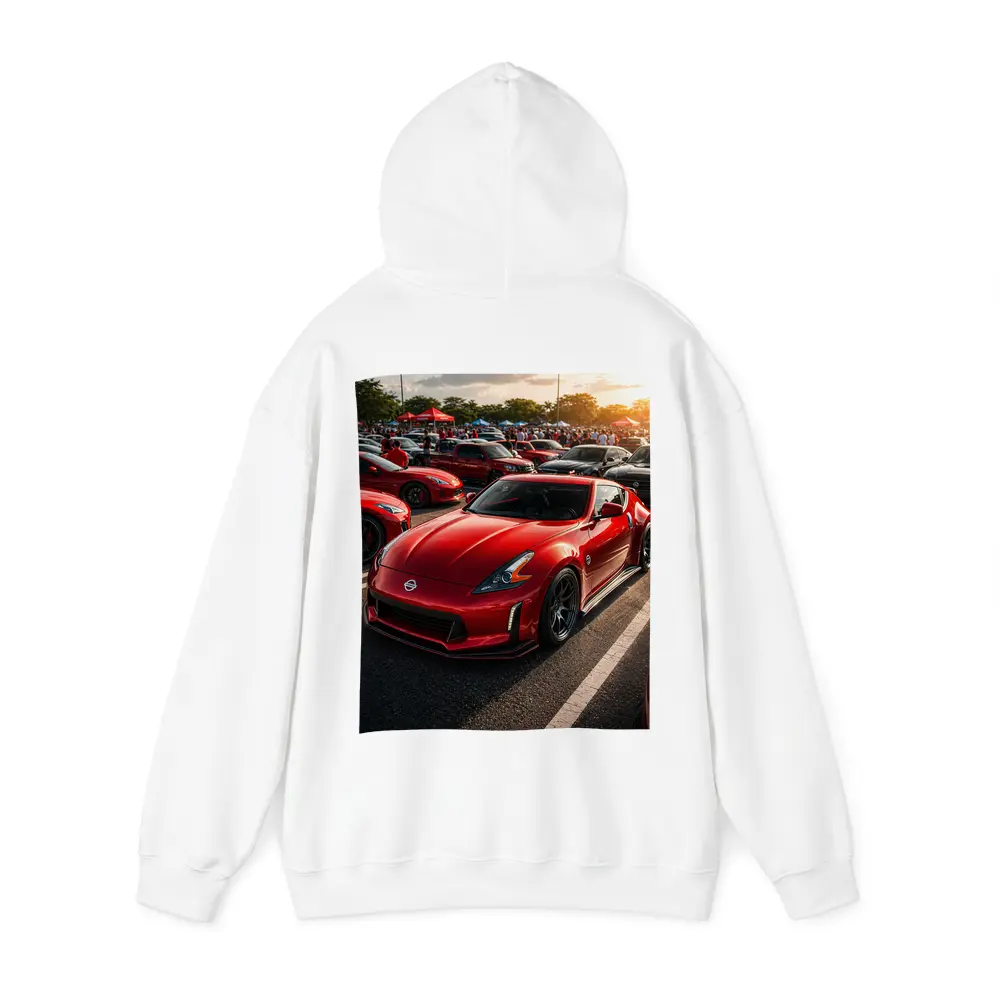 Nissan 370Z Red Car Show Sunset – Hoodies