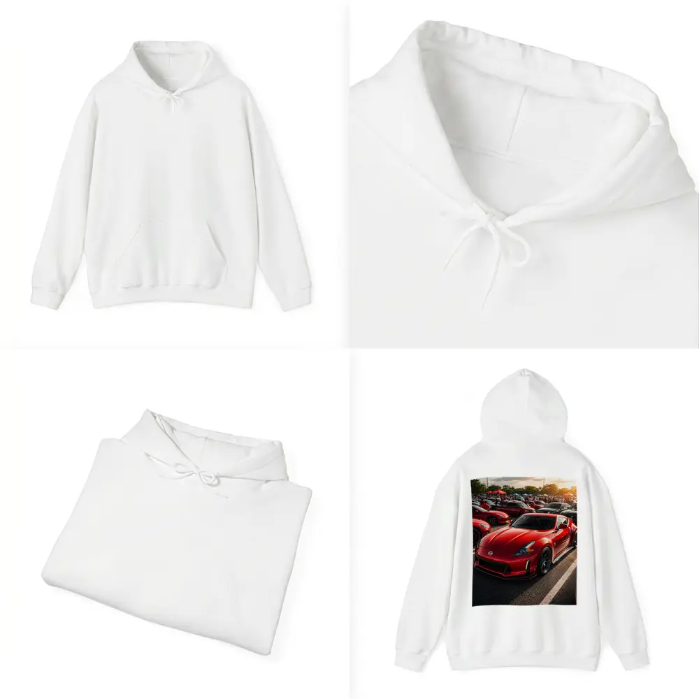 Nissan 370Z Red Car Show Sunset – Hoodies