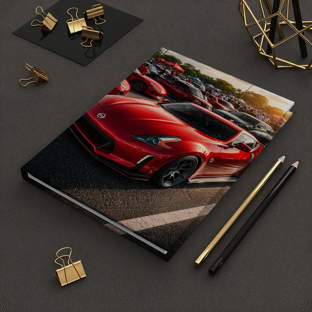 Nissan 370Z Red Car Show Sunset – Notebooks