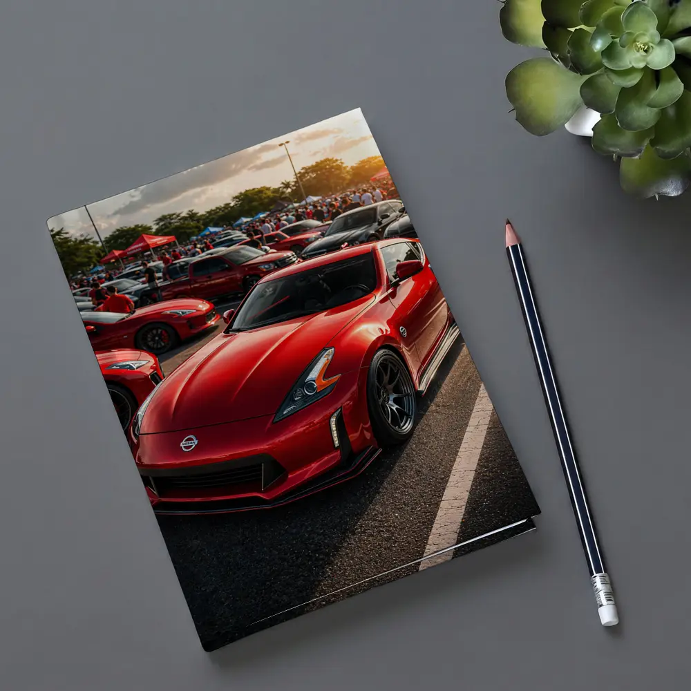 Nissan 370Z Red Car Show Sunset – Notebooks