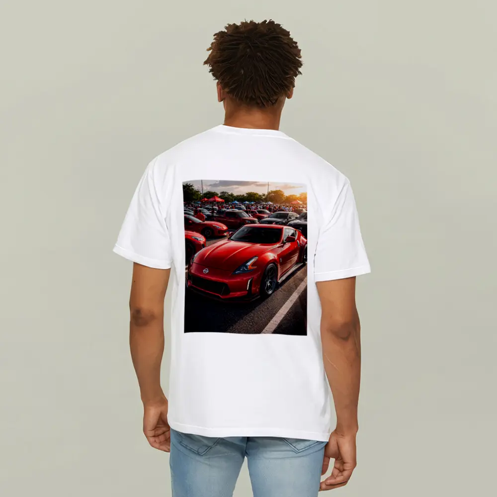 Nissan 370Z Red Car Show Sunset – T-Shirts