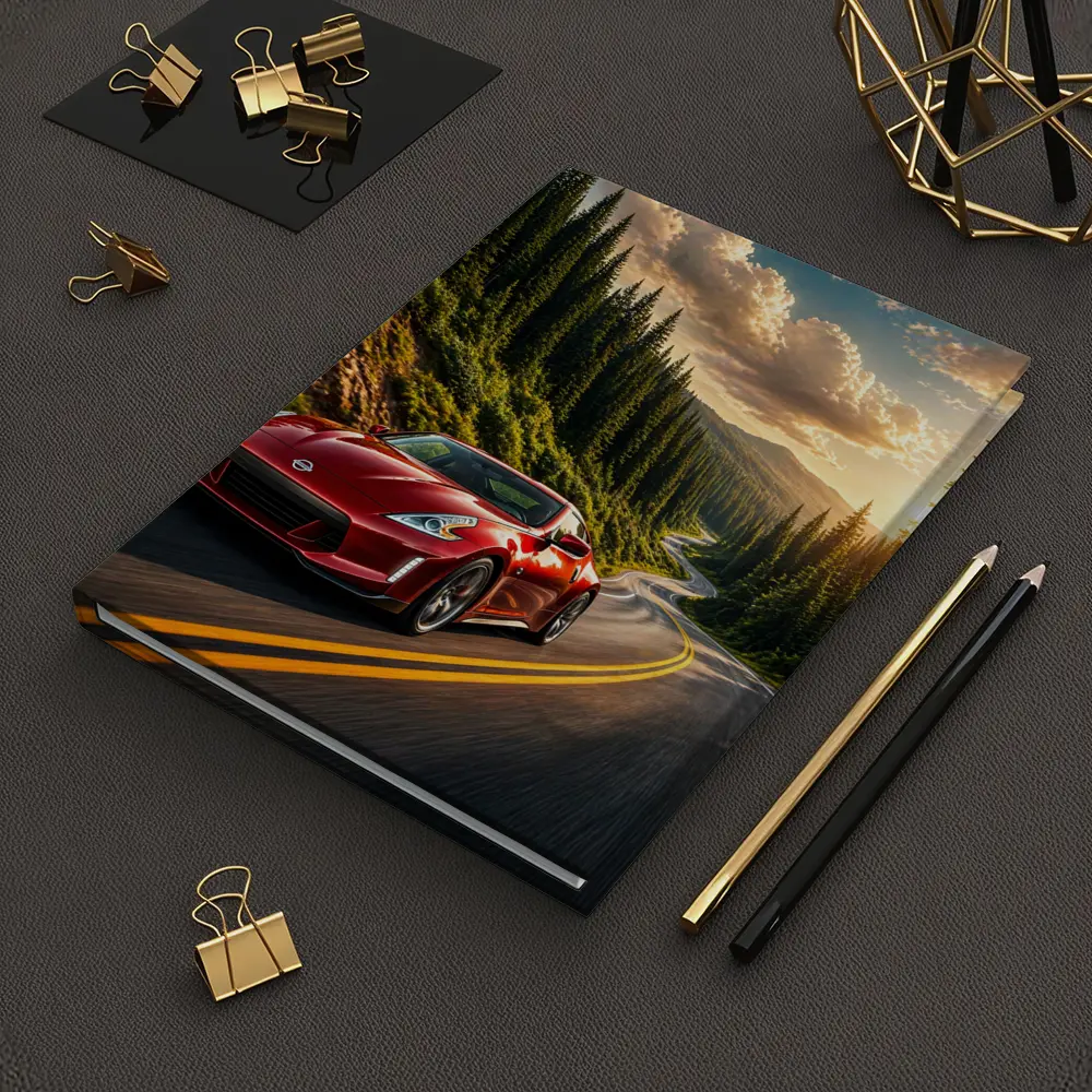 Nissan 370Z Red Mountain Forest Road – Notebooks