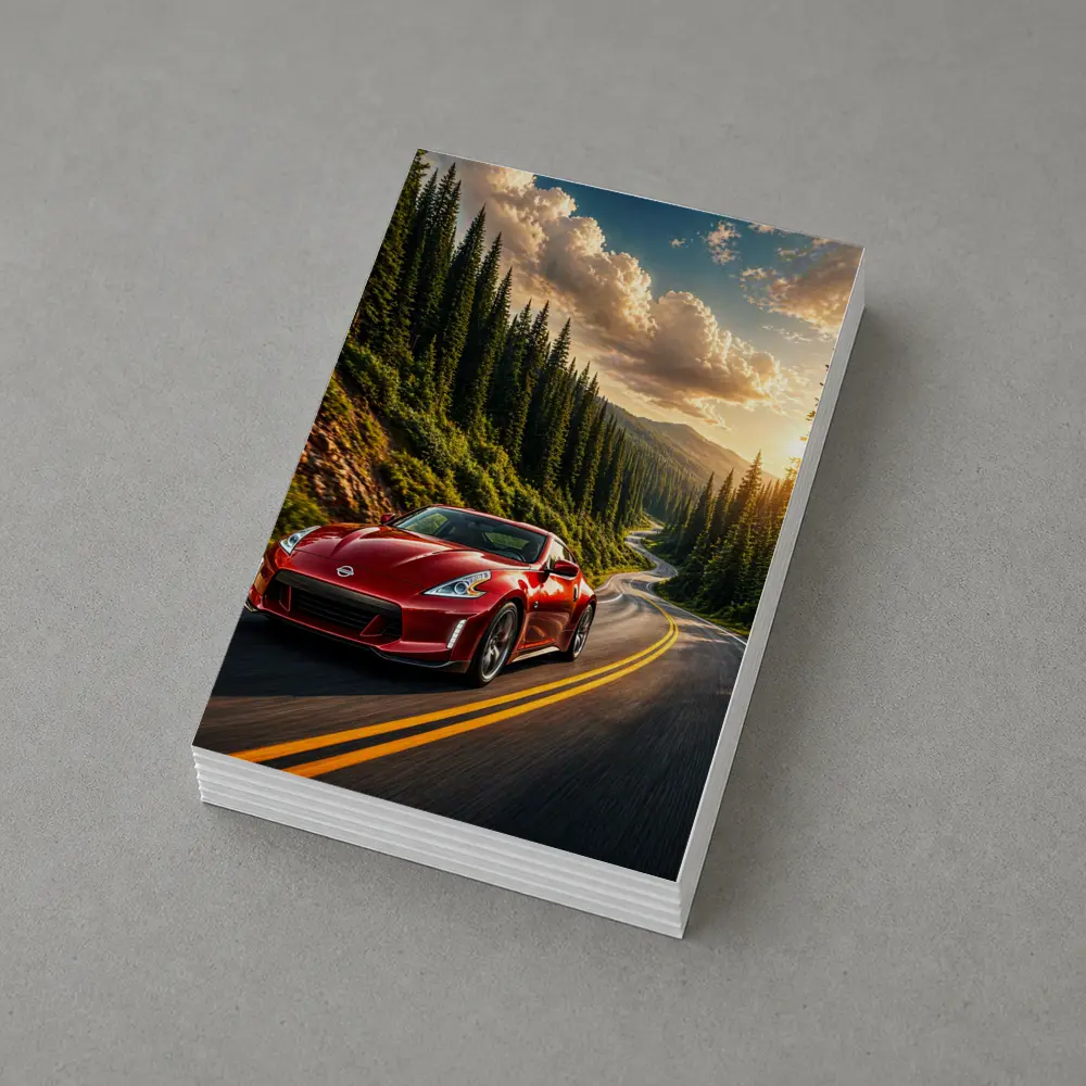 Nissan 370Z Red Mountain Forest Road – Postcards