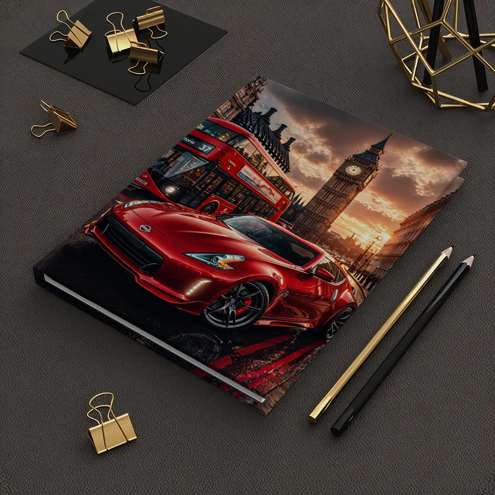 Nissan 370Z Red London Big Ben Street – Notebooks