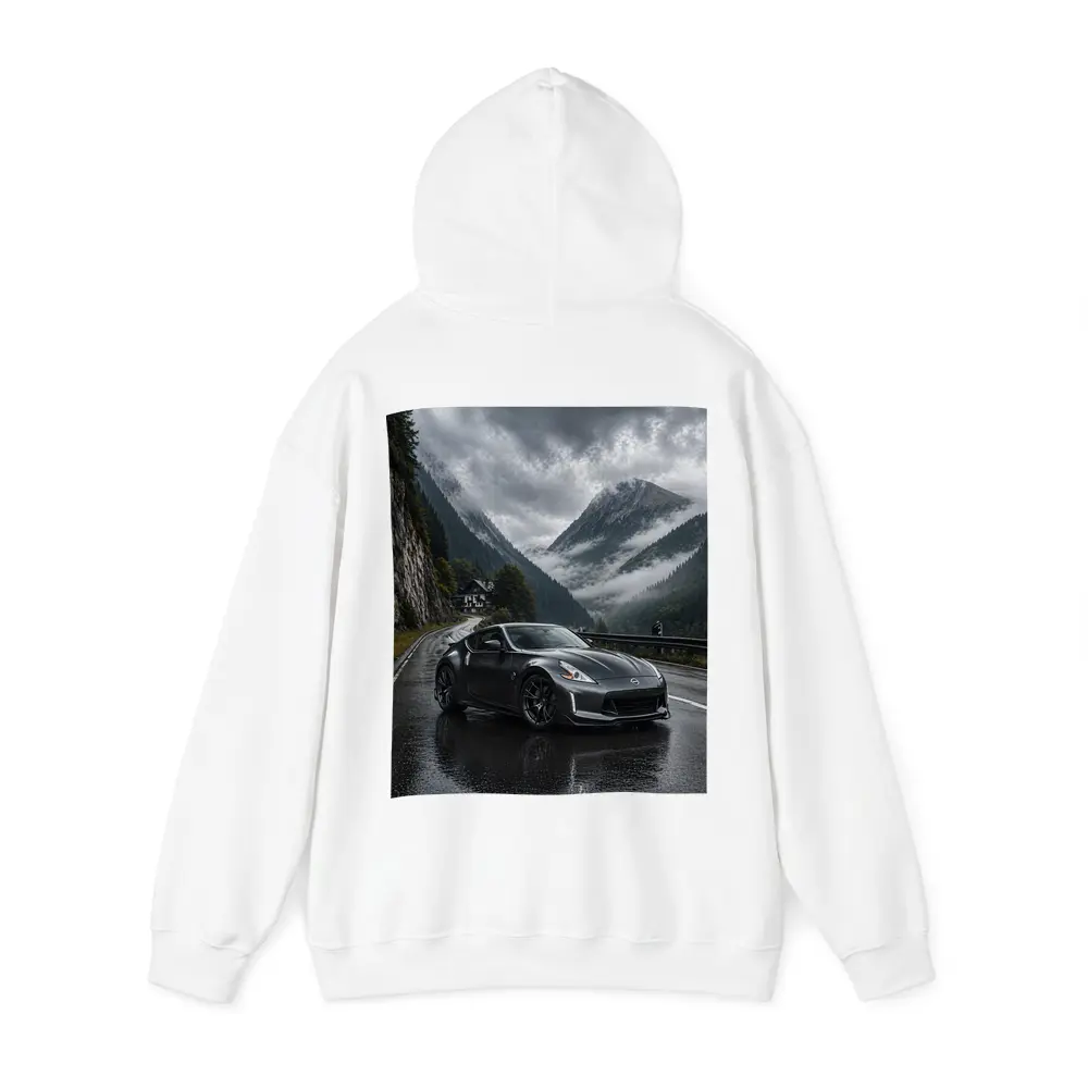 Nissan 370Z on Rainy Mountain Road – Hoodies