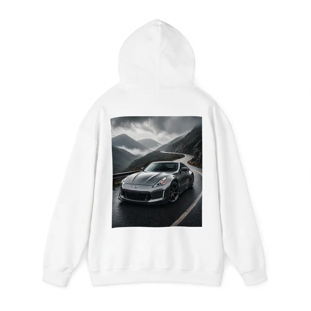 Nissan 370Z on Rainy Mountain Road – Hoodies
