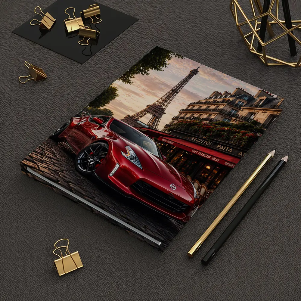 Nissan 370Z Red Sports Car Paris – Notebooks