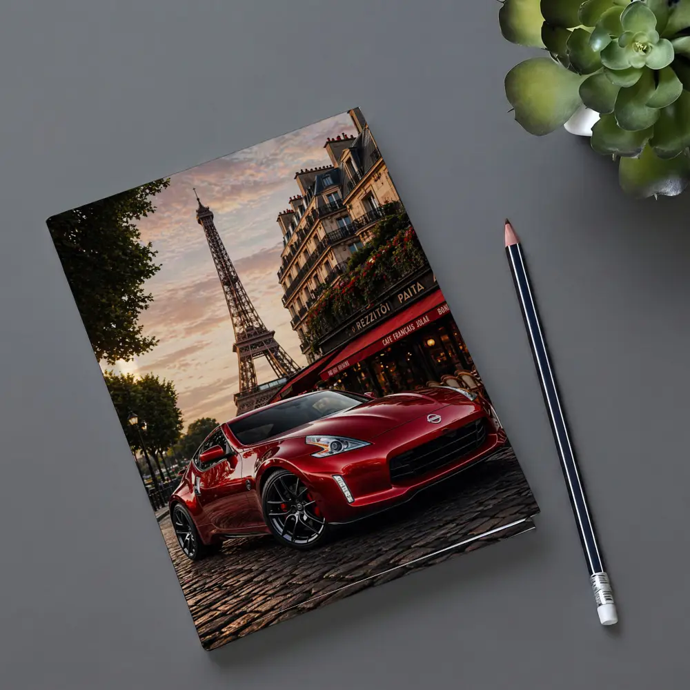 Nissan 370Z Red Sports Car Paris – Notebooks